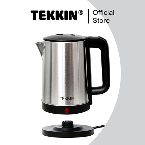 Ấm Siêu Tốc Tự Ngắt INOX TEKKIN TI-2848 Dung Tích Lớn 2.3L (Dung Tích Sử Dụng 1.8L) 1500W Bảo Hành 12 Tháng