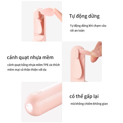 Quạt cầm tay mini TEKKIN TI-215 kiêm sạc dự phòng đèn pin 2000mAh 3 IN 1