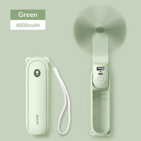 Quạt cầm tay mini TEKKIN TI-315 kiêm sạc dự phòng đèn pin 4800mAh 3 IN 1
