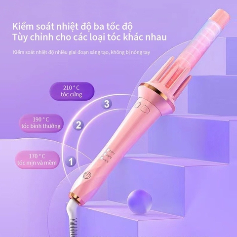 Máy uốn tóc TEKKIN TI-915 tự động chất liệu gốm sứ chính hãng đường kính 28m