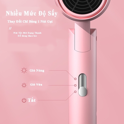 Máy sấy tóc mini TEKKIN TI-105 gấp gọn tạo kiểu tóc chuyên nghiệp công suất lớn 1000w