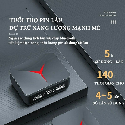 Tai nghe Bluetooth TEKKIN M90 Pro Cao Cấp - Nắp Trượt, Âm Thanh To Rõ, Pin 4h - 6H , Kiêm Sạc Dự Phòng, Độ Trễ Thấp