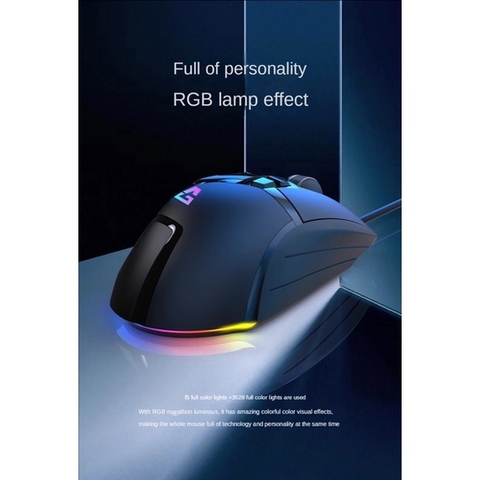 Chuột chơi game có dây siêu nhạy 7200 DPI TEKKIN D20 dành cho game thủ chuyên nghiệp