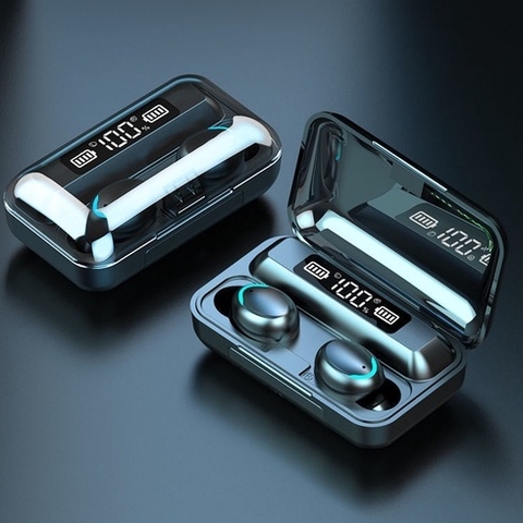 Tai nghe Bluetooth 5.0 TEKKIN F9 PRO - Nút Cảm Ứng Chống Nước - Pin Sạc 2000mah