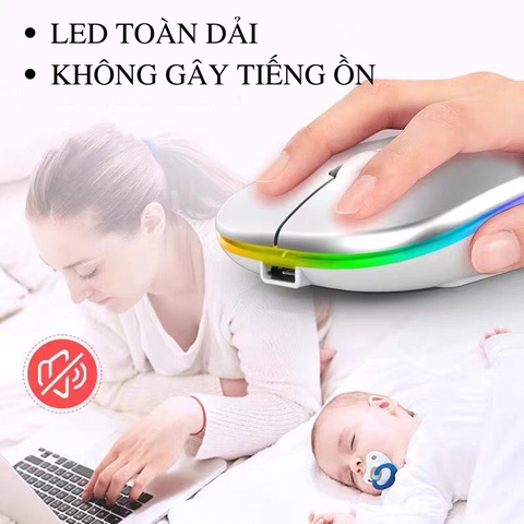 Chuột BLUETOOTH Máy Tính TEKKIN Kết Nối Tín Hiệu Trong Phạm Vi 10m Click Không Gây Tiếng Ồn TEKKIN A10