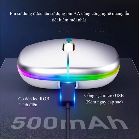Chuột BLUETOOTH Máy Tính TEKKIN Kết Nối Tín Hiệu Trong Phạm Vi 10m Click Không Gây Tiếng Ồn TEKKIN A10