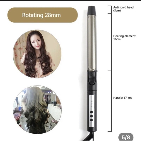 Máy uốn tóc làm xoăn xoay 360 bảo hành 12 tháng