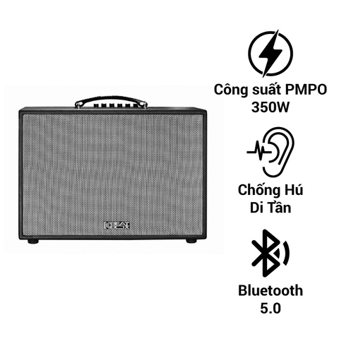 Loa Kéo Acnos CS250PU (Bass 25cm, 50W, Kèm 2 Micro)