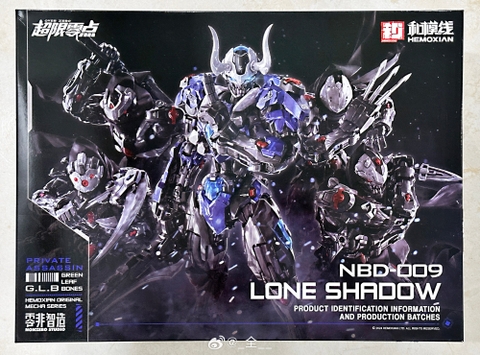 Mô hình 1/10 NBD 009 Lone Shadow (Đợt 1 kèm Base, Áo choàng, Effect) - Mô hình chính hãng Hemoxian