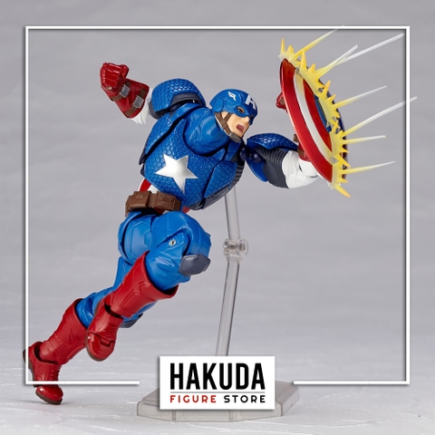 Mô hình Amazing Yamaguchi No.007 Captain America - Chính hãng Revoltech Nhật Bản