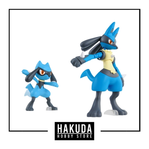Mô hình Pokemon Plamo Collection 44 Riolu & Lucario (Select Series) - Mô hình chính hãng Bandai Nhật Bản
