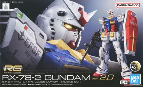 Mô hình RG 40 1/144 RX 78 2 Gundam Ver 2.0 - Mô hình gundam chính hãng Bandai Nhật Bản