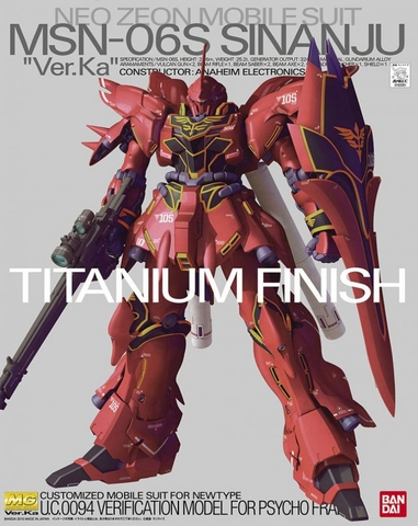 Mô hình MG 1/100 Sinanju Ver Ka (Titanium Finish) - Chính hãng Bandai Nhật Bản