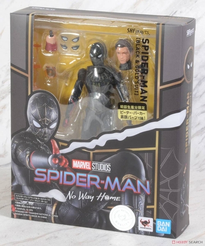 Mô hình S.H.Figuarts 1/12 SHF Spider Man Black & Gold Suit (No Way Home) - Chính hãng Bandai Nhật Bản