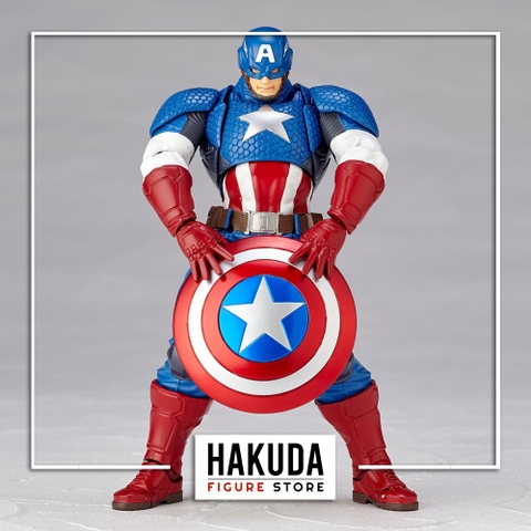 Mô hình Amazing Yamaguchi No.007 Captain America - Chính hãng Revoltech Nhật Bản