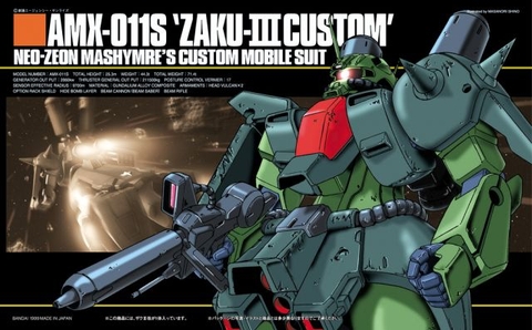 Mô hình HGUC 003 1/144 HG Zaku III Custom - Chính hãng Bandai Nhật Bản