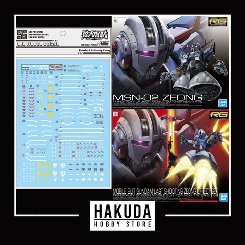 Decal nước cho mô hình - RG 34 1/144 Zeong