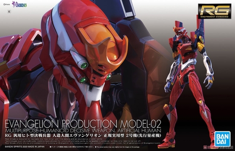 Mô hình RG 1/144 Evangelion 02 Eva 02 - Chính hãng Bandai Nhật Bản