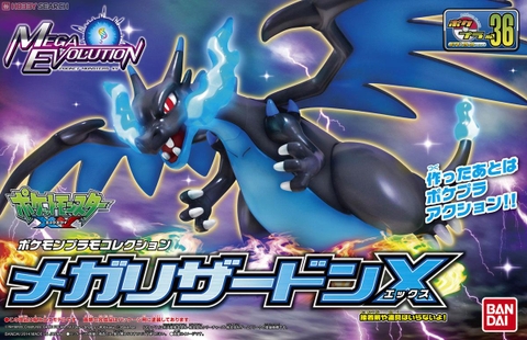 Mô hình Pokemon Plamo Collection 36 Mega Lizardon  (Select Series) - Chính hãng Bandai Nhật Bản