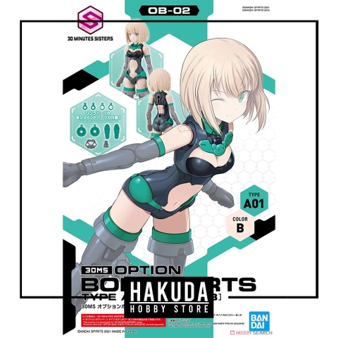 Mô hình phụ kiện 30MS OB02 Option Body Parts Type A01 (Color B) - Chính hãng Bandai Nhật Bản