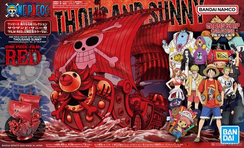 Mô hình tàu One Piece (15cm) - Thousand Sunny Film Red Ver. - Chính hãng Bandai Nhật Bản