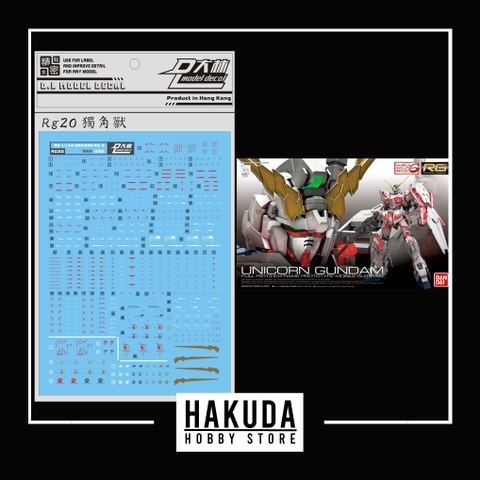 Decal nước cho mô hình - RG 25 1/144 Unicorn Gundam