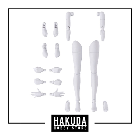 Mô hình phụ kiện 30MS OB12 Option Body Parts Arm Parts & Leg Parts (White/Black) - Chính hãng Bandai Nhật Bản