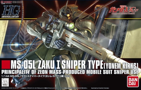Mô hình HGUC 1/144 HG Zaku I Sniper Type (Yonem Kirks Custom) - Chính hãng Bandai Nhật Bản