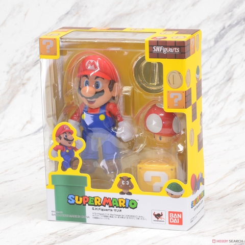 Mô hình S.H.Figuarts 1/12 SHF Mario (New Package Ver.) - Chính hãng Bandai Nhật Bản