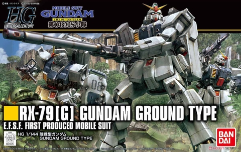 Mô hình HGUC 1/144 HG Gundam Ground Type - Chính hãng Bandai Nhật Bản