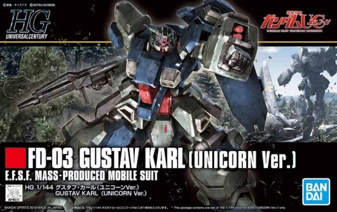 Mô hình HGUC 221 1/144 HG Gustav Karl (Unicorn Ver.) - Chính hãng Bandai Nhật Bản