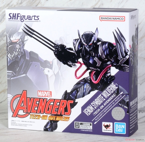 Mô hình S.H.Figuarts 1/12 SHF Venom Symbiote Wolverine (Tech-on Avengers) - Chính hãng Bandai Nhật Bản