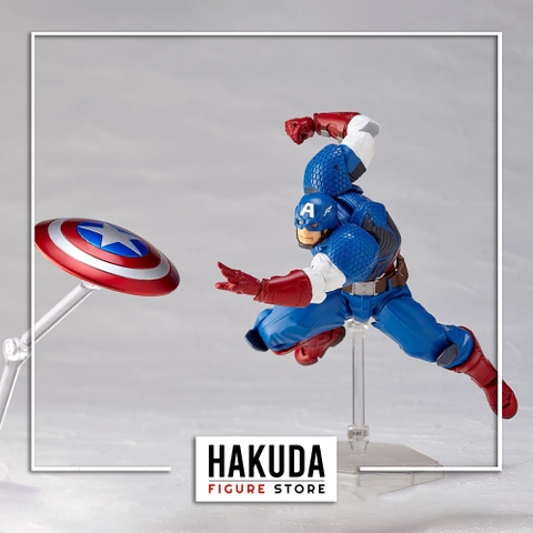 Mô hình Amazing Yamaguchi No.007 Captain America - Chính hãng Revoltech Nhật Bản