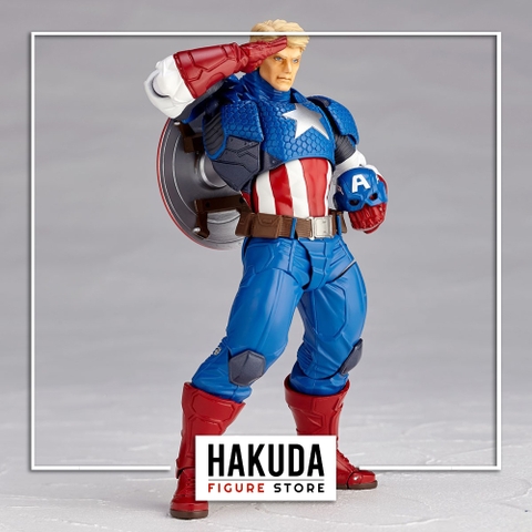 Mô hình Amazing Yamaguchi No.007 Captain America - Chính hãng Revoltech Nhật Bản