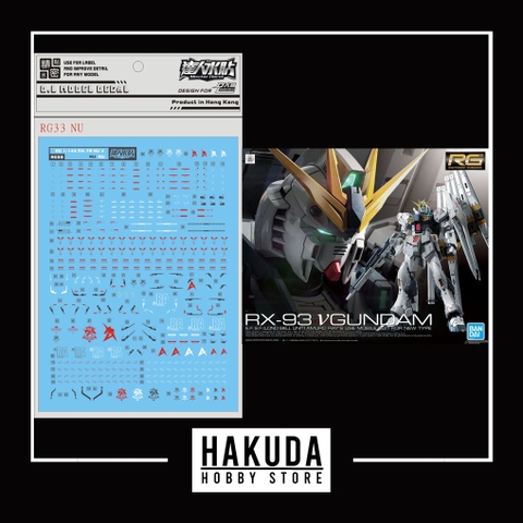 Decal nước cho mô hình - RG 32 1/144 RX93 Nu Gundam