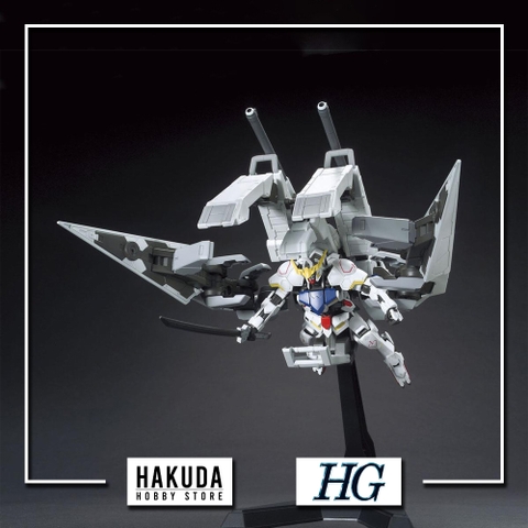 Mô hình HG IBO 1/144 Gundam Barbatos & Long Distance Transport Booster Kutan Sangata - Chính hãng Bandai Nhật Bản