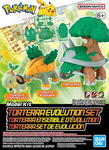 Mô hình Pokemon Plamo Collection 08 Torterra Evolution Set - Mô hình chính hãng Bandai Nhật Bản