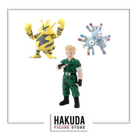 Mô hình P-Bandai Pokemon Scale World 1/20 Lt Surge & Magneton & Electabuzz (Kanto Region) - Chính hãng Bandai Nhật Bản