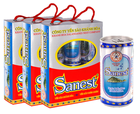 NƯỚC YẾN SANEST KHÔNG ĐƯỜNG hộp 6lon (thùng 10 hộp)