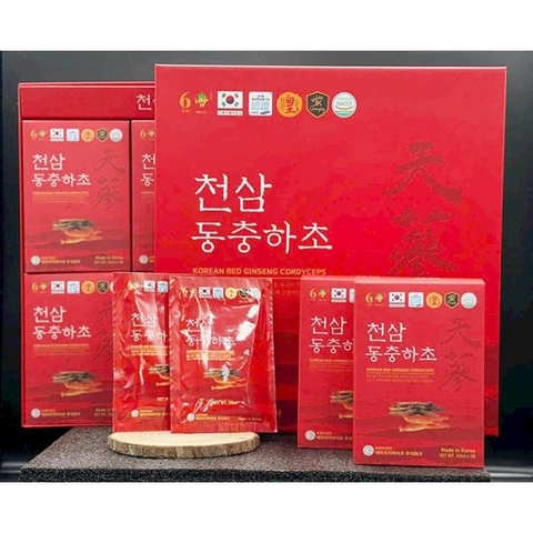 Chiết Suất Nước Hồng Sâm Đông Trùng 50ml x 30 Gói (Thùng 6 hộp)
