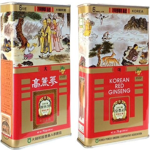 Hồng Sâm Củ Khô Bio 75g củ to (3 củ) (Hộp