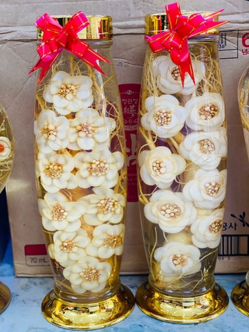 RƯỢU SÂM HÀN KẾT HOA NGHỆ THUẬT 3,5lít x Cao 42cm