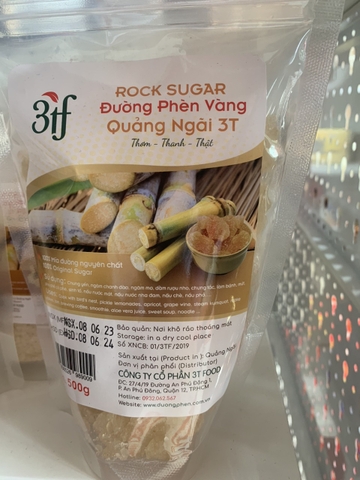 Đường Phèn Quảng Ngãi 3T FOOD Túi 500gr