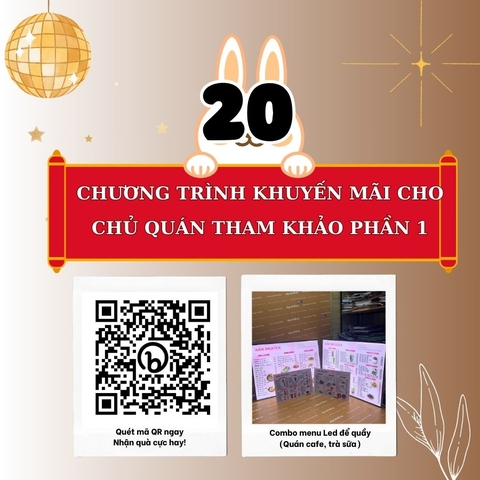 20 CHƯƠNG TRÌNH KHUYẾN MÃI CHO CHỦ QUÁN THAM KHẢO PHẦN 1