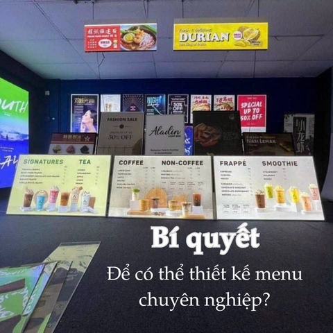 Bí quyết để có thể thiết kế menu chuyên nghiệp?