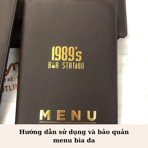 Hướng dẫn sử dụng và bảo quản menu bìa da