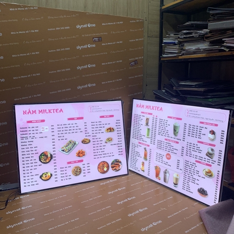 Menu trà sữa