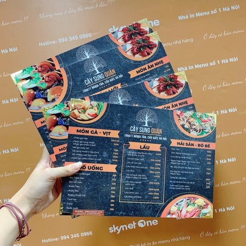 menu quán nhậu