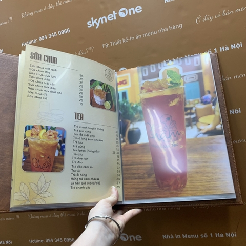 Menu quán Cafe