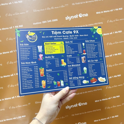 menu cầm tay